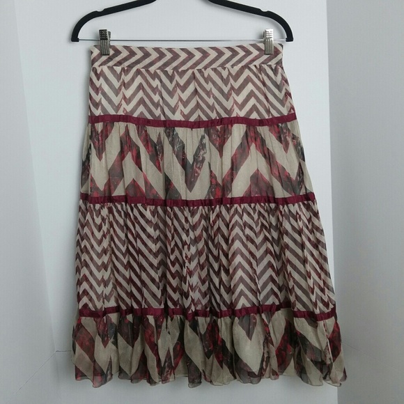 Diane von Furstenberg Chevron Skirt - Picture 1 of 5